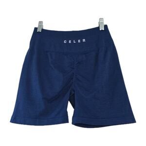 Celer Medium Blue Butt-lifting Biker Shorts Size M Seamless Comfort Athleisure